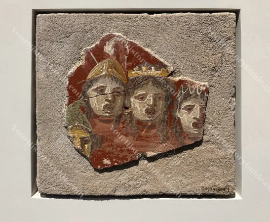 Fresco of theatrical masks from Ostia Antica History Photography