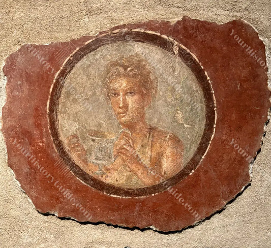 ’Young man drinking from a kantharos’ fresco from the Villa Arianna Stabiae History Photography